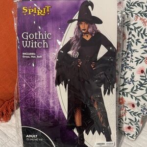 Spirit Gothic Witch Costume - Black and Purple